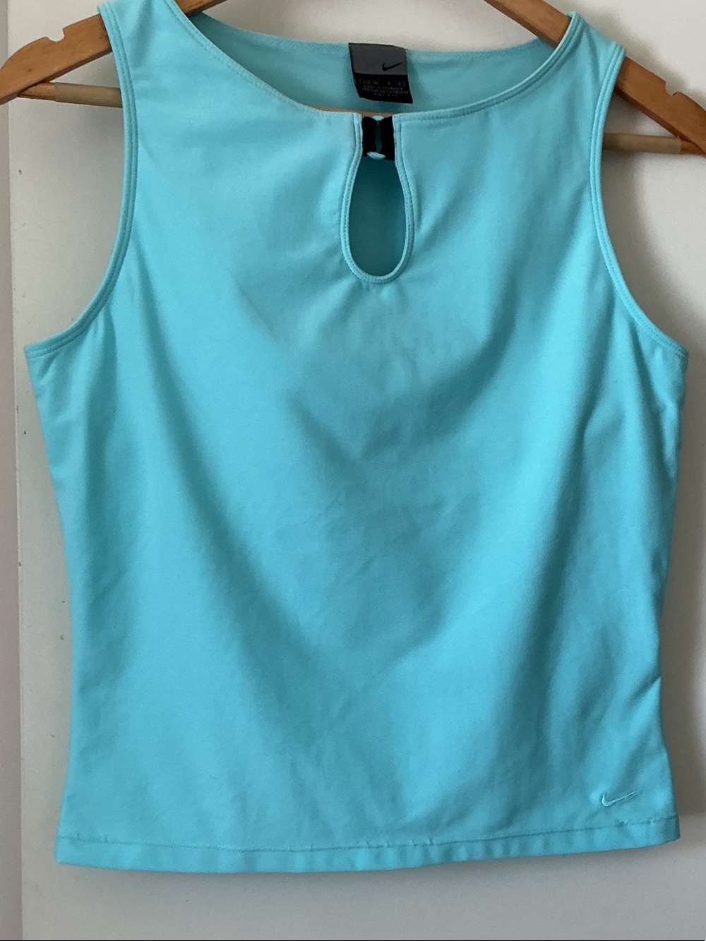 Nike Women's Light Aqua Keyhole Tank Top